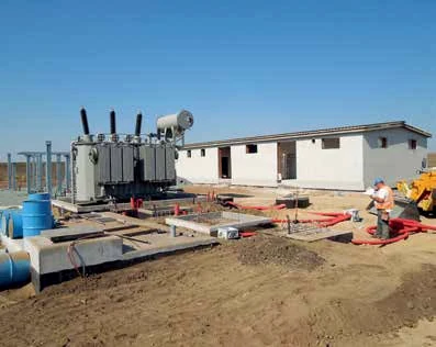 Transformer station works